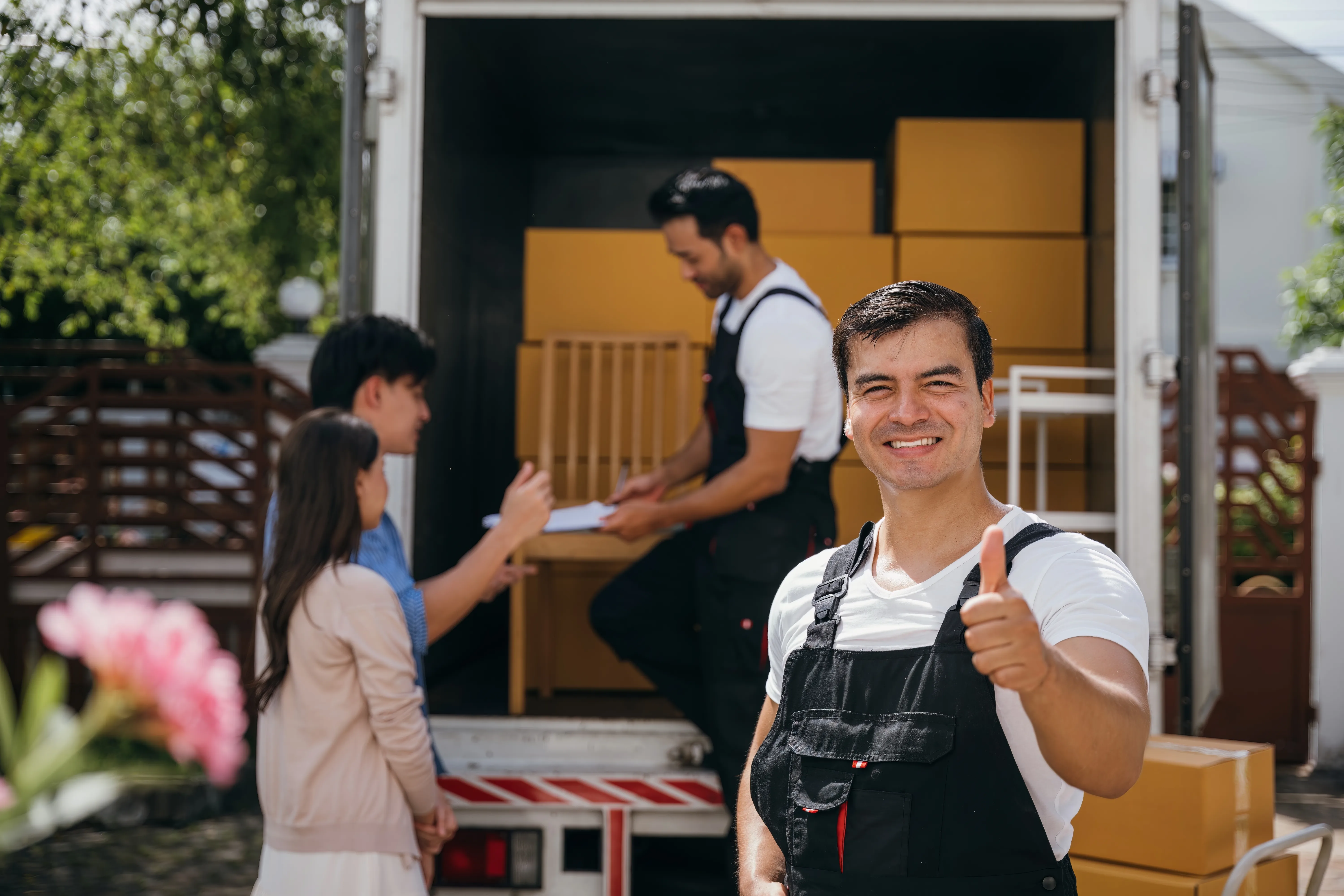 Efficient Five Stars Moving CO team organizing boxes during a move in Salt Lake City.
